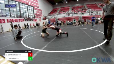 84 lbs 3rd Place - Jaxon Zimmerman, Maize Wrestling Club vs Gus Camarillo, Standfast