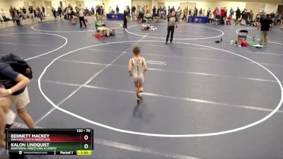 70 lbs Champ. Round 2 - Bennett Mackey, Wayzata Youth Wrestling vs Kalon Lindquist, Owatonna Wrestling Academy