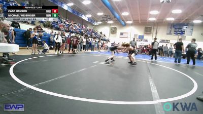 88 lbs Consolation - Case Henson, Wagoner Takedown Club vs Michael Weisinger, Wyandotte Youth Wrestling