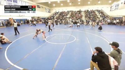 75 lbs Round 1 - Isaiah Cruz, Pounders Wrestling Club vs Owen Strathman, Mantanona Training Center MTC