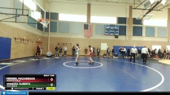 145lbs Cons. Round 5 - Meribel Mazariegos, Hoquiam (Girls) vs Vanessa Alberts, Yelm (Girls)