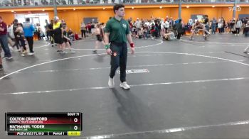 75 lbs Cons. Semi - Colton Crawford, Knights Youth Wrestling vs Nathaniel Yoder, Panther Club