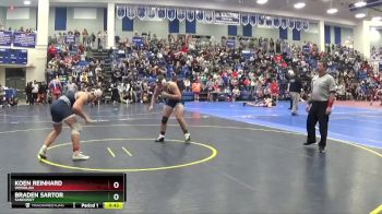 190 lbs Cons. Round 4 - Koen Reinhard, Woodlan vs Braden Sartor, SANDUSKY