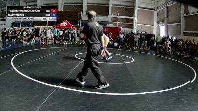 190 lbs Champ. Round 2 - Lewis Fofanah-Afkar, California vs Matt Watts, Utah