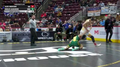 127 lbs First Round - Alex Mentzer, Boiling Springs vs Emilio Albanese, Emmaus