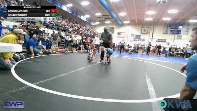 43 lbs Final - Eagan Luxton, Bartlesville Wrestling Club vs Kolter Short, Newkirk Takedown Club