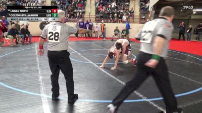 160_B lbs Round Of 32 - Logan Sopic, Clearfield vs Colton Stillwagon, Laurel