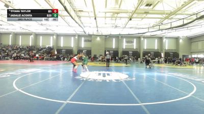235 lbs 3rd Place - Tiyana Taylor, Norwich Free Academy vs Jadaliz Acosta, Bloomfield/Weaver