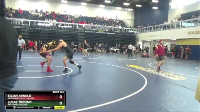 184 lbs Champ. Round 1 - Lucas Trevino, Rio Hondo College vs Elijah Arnold, Sacramento City College