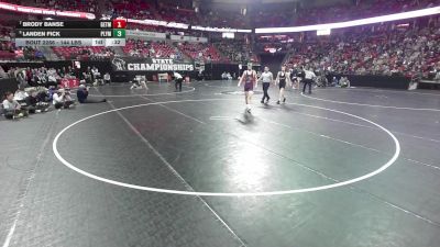 144 lbs Cons. Semis - Landen Fick, Plymouth vs Brody Banse, Gale-Ett.-Tremp/Melrose-Min