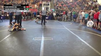 106 lbs Quarterfinal - Luke Stover NE3, Donahue Wrestling Academy vs Jacob Eichhorn SW1, Miami East