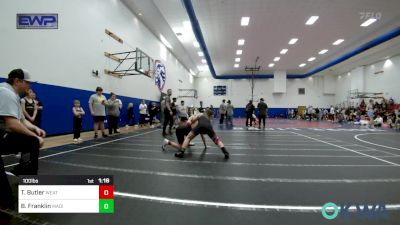 100 lbs Round Of 16 - Troy Butler, Weatherford Youth Wrestling vs Bodie Franklin, Madill Takedown