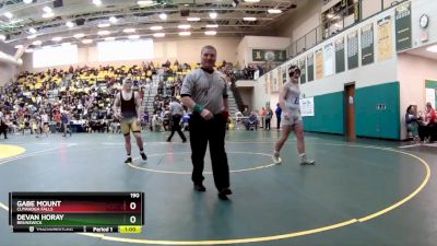 190 lbs Cons. Round 3 - Gabe Mount, CUYAHOGA FALLS vs Devan Horay, BRUNSWICK