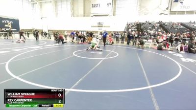 145 lbs Quarterfinal - William Sprague, Club Not Listed vs Rex Carpenter, Club Not Listed