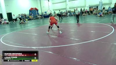 150 lbs Round 1 (16 Team) - Logan Fisher, War Ready vs Hunter Browning, S.E.O. Wrestling Club- Team Red