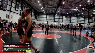 155 lbs Semis (4 Team) - Cullen Spence, DARKHORSE WRESTLING CLUB vs David Evans, RAW