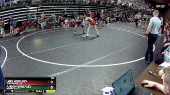105 lbs Round 5 (6 Team) - Luke Hoefling, Iowa USA Red vs Raidon Gonzalez, Indiana Blue