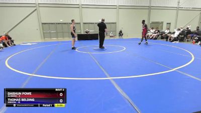 150 lbs Round 1 (8 Team) - Daishun Powe, Alabama vs Thomas Belding, Oregon