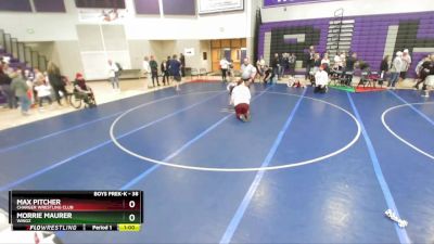 38 lbs Cons. Semi - Morrie Maurer, Wingz vs Max Pitcher, Charger Wrestling Club