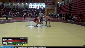 133 lbs 5th Place Match - Blake Engel, Coe vs Kanin Hable, Simpson