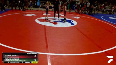 63 lbs Quarterfinal - Jayden Gillett, Powell Wrestling Club vs Crew Downing, Wyoming Underground Wrestling