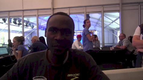 Shadrack Biwott is racing for the win at New York City Marathon