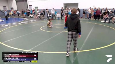 65 lbs Round 3 - Reegan LeClair, Soldotna Whalers Wrestling Club vs Kaleila Miller, Alaska Battle Cats Wrestling Club