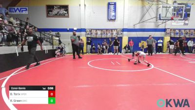 43 lbs Consolation - Blakely Torix, Sperry Wrestling Club vs Rhett Green, Berryhill Wrestling Club