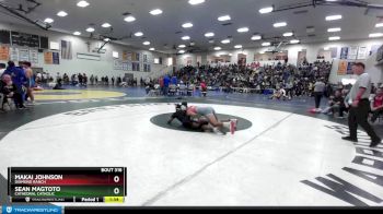 190 lbs Quarterfinal - Sean Magtoto, Cathedral Catholic vs Makai Johnson, Diamond Ranch