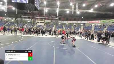 86 lbs Consi Of 8 #2 - Braden Thompson, Colorado Outlaws vs Diondre Lopez, Duran Elite