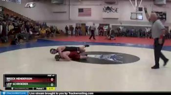 141 lbs Quarterfinal - Leif Schroeder, Iowa vs Brock Henderson, Coe