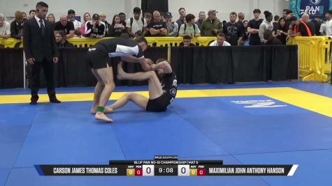 Maximilian John Anthony Hanson vs Carson James Thomas Coles 2026 Pan IBJJF Jiu-Jitsu No-Gi Championship
