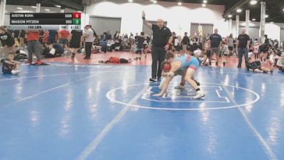 130 lbs Rr Rnd 5 - Justin Kirk, Barn Brothers - BK8E vs Mason Pitzen, Ohio Hammers - BK8E