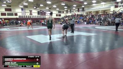 JV-41 lbs Semifinal - Aiden Blum, Dubuque Hempstead vs Andrew Harrington, Cedar Falls