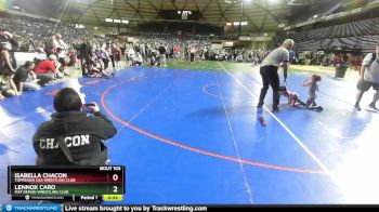 43 lbs Quarterfinal - Lennox Caro, Mat Demon Wrestling Club vs Isabella Chacon, Toppenish USA Wrestling Club