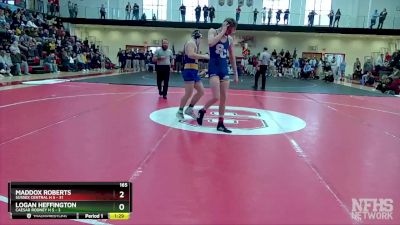 165 lbs Semifinals (8 Team) - Maddox Roberts, Sussex Central H S vs Logan Heffington, Caesar Rodney H S