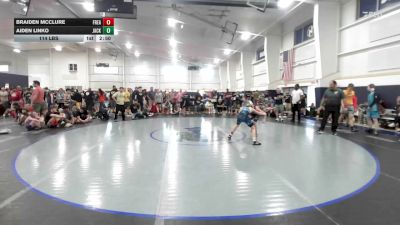 114 lbs Semifinal - Braiden Mcclure, Freakztyle Black - HS vs Aiden Linko, Jacket Wrestling Club - HS
