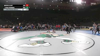 6A Boys 190 lbs 5th Place Match - Cole Thomas, Grant Boys vs Mason Alar, Lakeridge Boys