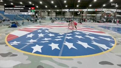 118 lbs 1st Place Match - Brooklynn Smith, Westside Raider Wrestling vs Avalynne Gemberling, Hinton Mathawks