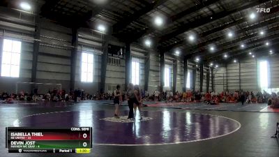 95 lbs Semis & 1st Wrestleback (8 Team) - Isabella Thiel, NE United vs Devin Jost, Mayhem WC Gray