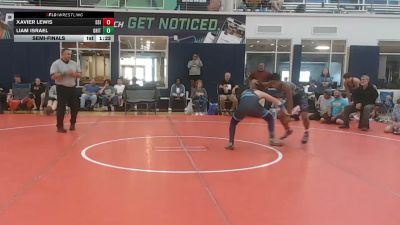 120 lbs Semifinal - Xavier Lewis, Diamond State Inferno - MS vs Liam Israel, Grit Mat Club - MS