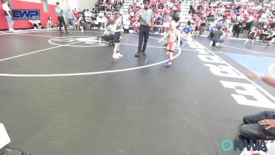 46-49 lbs Rr Rnd 1 - Evelyn Shimonek, Pawhuska Elks Takedown vs Cora Thomas, Prairie Grove Youth Wrestling