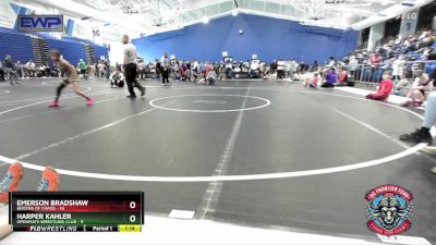 75 lbs Round 2 (4 Team) - Emerson Bradshaw, Queens Of Chaos vs Harper Kahler, OpenMats Wrestling Club