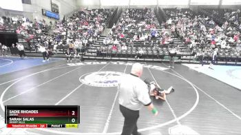 4A 105 lbs Quarterfinal - Sadie Rhoades, Uintah vs Sarah Salas, Desert Hills