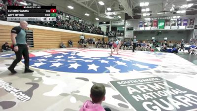 132 lbs Quarterfinals (8 Team) - Witt Myers, Stanley County vs Corbin Palsma, Bon Homme/Avon