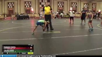 82 lbs Finals (8 Team) - Caleb Hodo, Headhunters Blue vs Parker Porta, Elite Wrestling