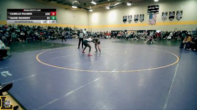 140 lbs Quarterfinal - Camille Palmer, Lafayette Wildwood vs Sadie Sehnert, Wright City