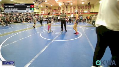 145-155 lbs Rr Rnd 2 - Gia Garcia, Wagoner Takedown Club vs Jayden Church, Skiatook Youth Wrestling