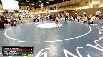 70/74 Round 2 - Logan Clabough, Temecula Valley Wrestling Club vs Kash Apodaca, Central Coast Most Wanted