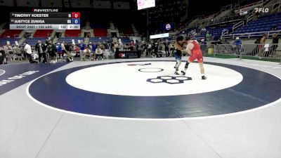 132 lbs Cons. Quarters - Timothy Koester, IA vs Justyce Zuniga, WA